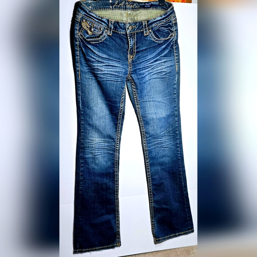 L A Idol Size 11 jeans Thick Stitch